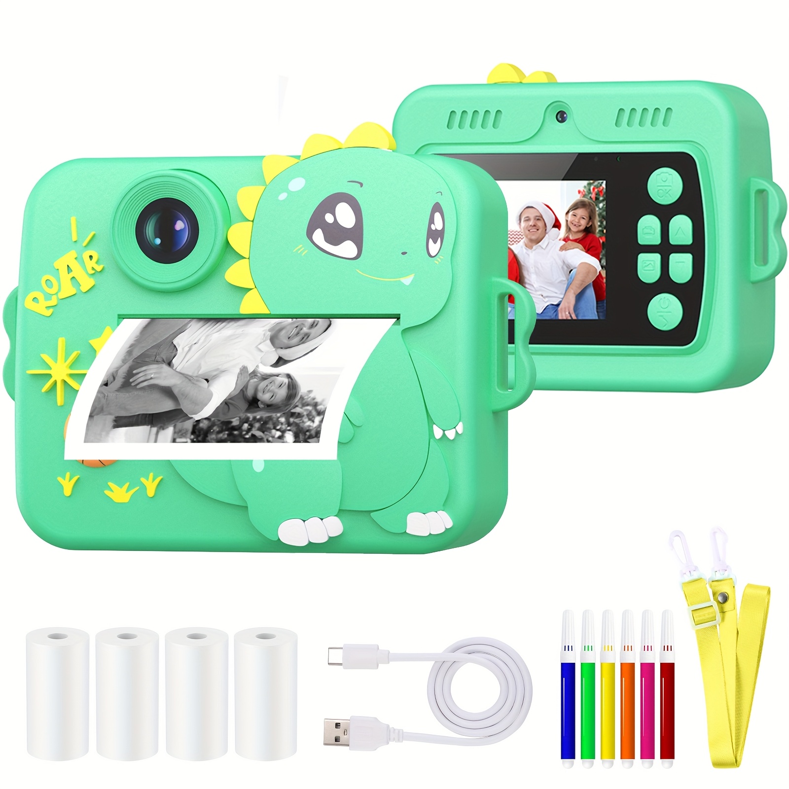 This print camera features a 3-second quick shot,dual cameras,16x zoom ...