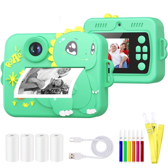 This print camera features a 3-second quick shot,dual cameras,16x zoom,and 1080P HD video recording.It also comes with fun filters,making it an ideal Christmas/birthday gift for children aged 3-12