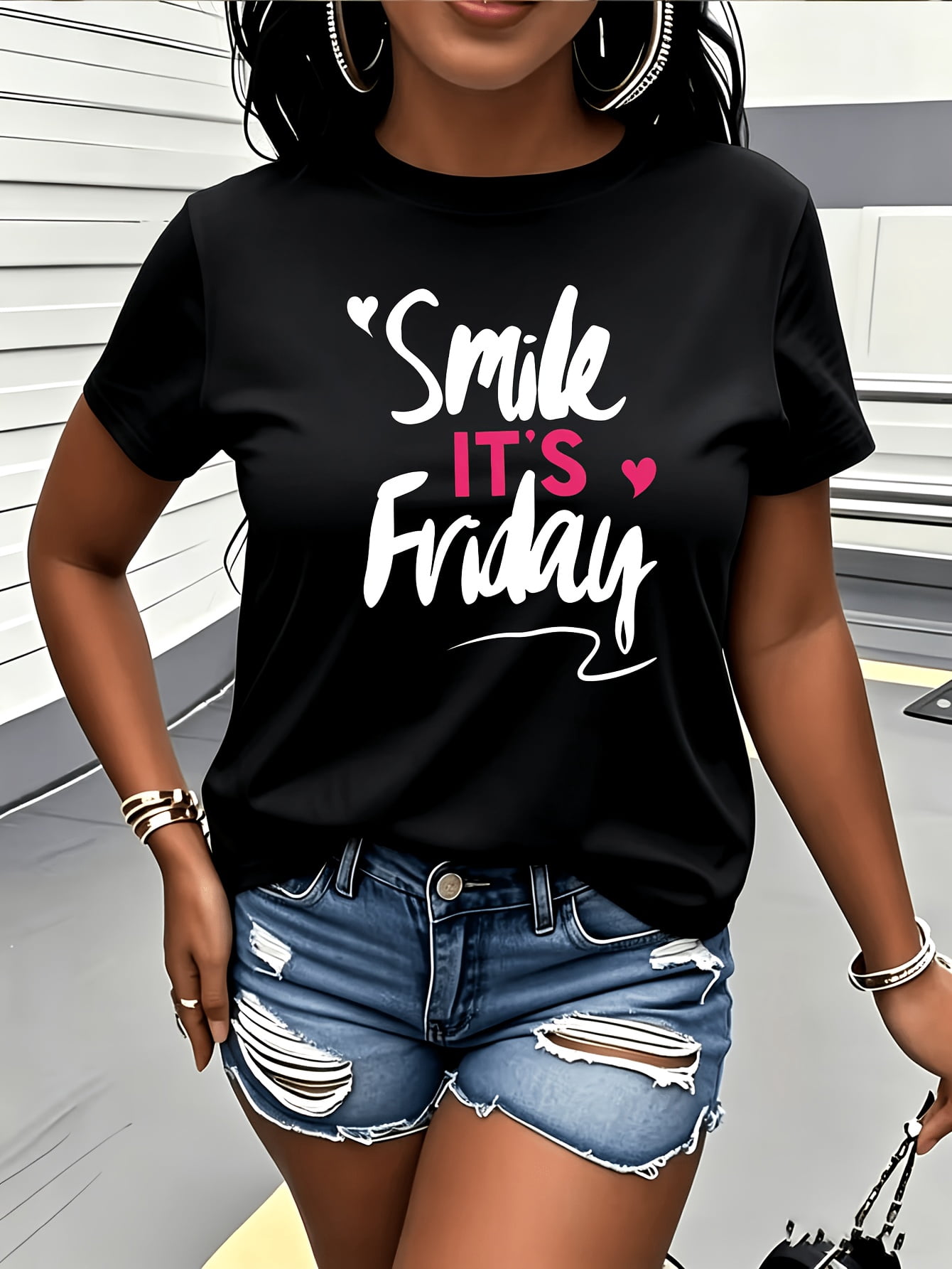 printed pattern short sleeve distressed retro round neck t shirt style ...