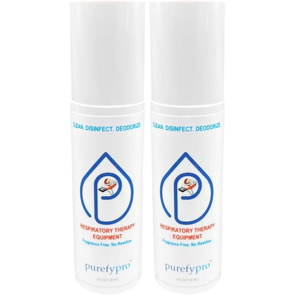 pro CPAP Cleaner and Sanitizer Spray (4oz, 2pk). No Rinse. No Residue. Kills 99.9999% Norovirus, Flu Virus, and Fungi, Drug Resistant Germs. Unscented.