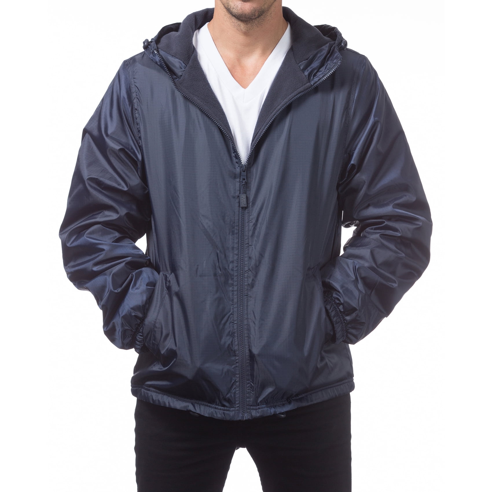 Pro Club Men's Fleece Lined Windbreaker Jacket - Walmart.com
