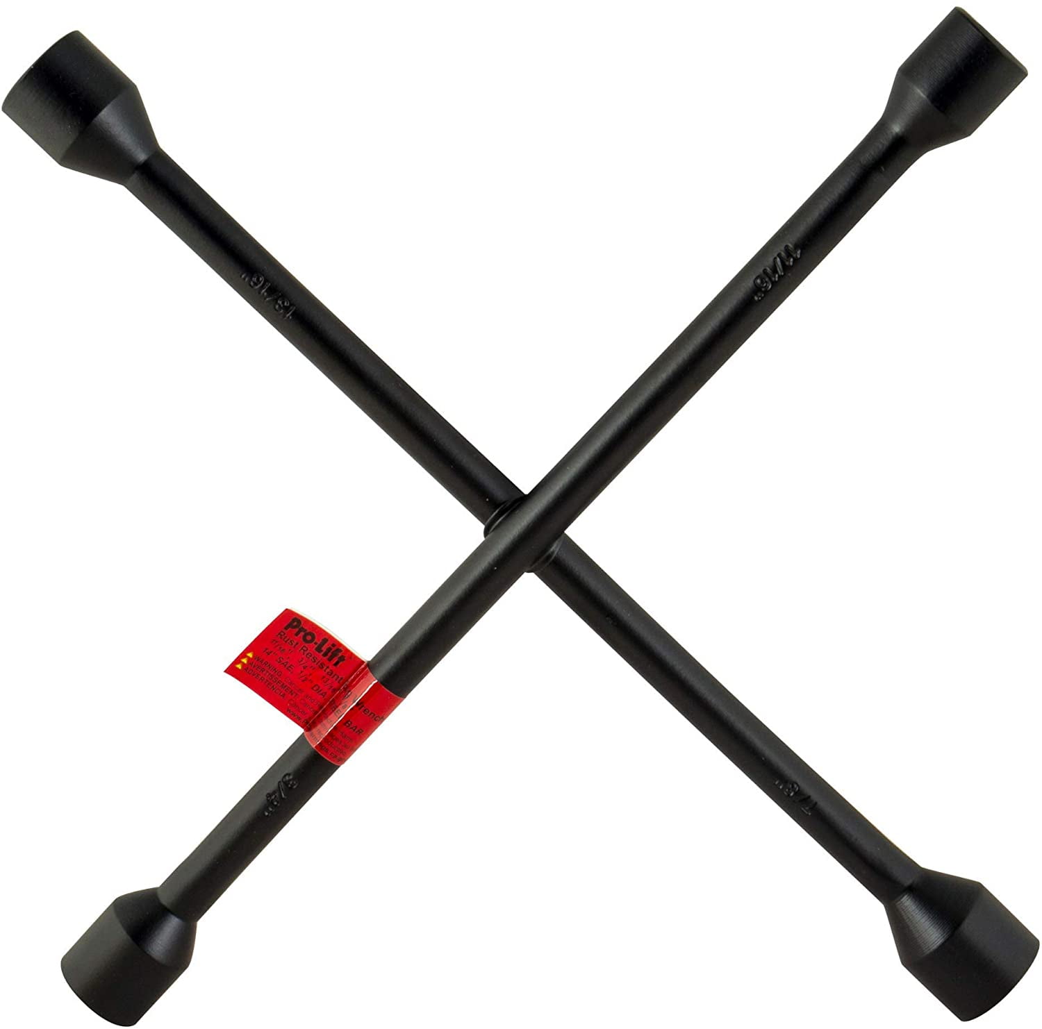pro-lift w-9010p 14-inch heavy duty sae lug wrench - 4-way cross wrench