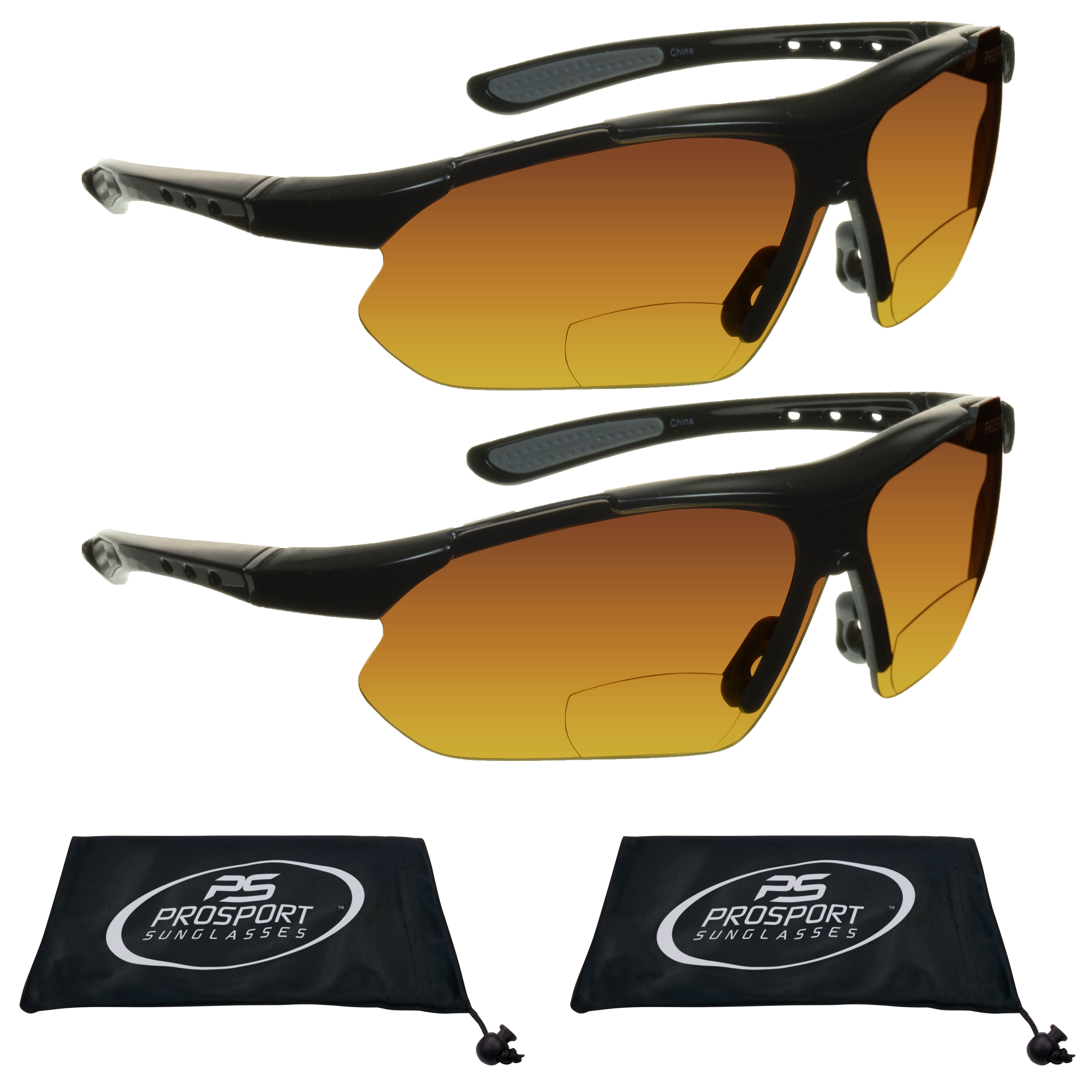 proSPORT 2 Pairs of Bifocal Reading Sunglasses for Mens