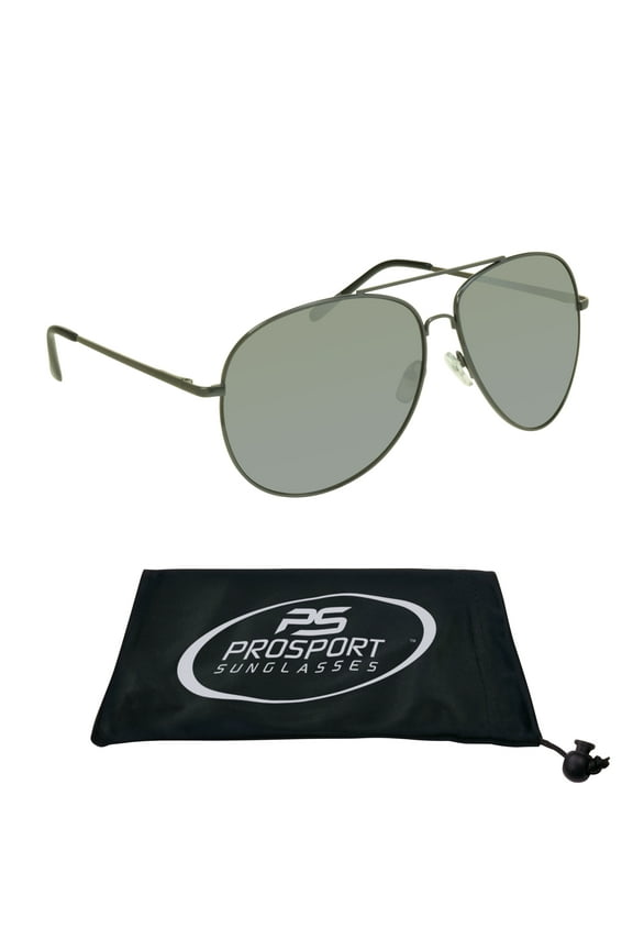 proSPORT Aviator Big & Tall Sunglass Mens Oversize Extra Large & Wide Fit Gunmetal Frame Smoke Lens