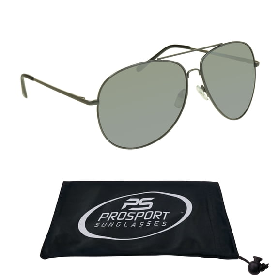 proSPORT Aviator Big & Tall Sunglass Mens Oversize Extra Large & Wide Fit Gunmetal Frame Smoke Lens