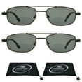 thumbnail image 1 of proSPORT BIFOCAL Reading Sunglass Square Aviator Metal Gunmetal Frame 2 PAIRS, 1 of 6