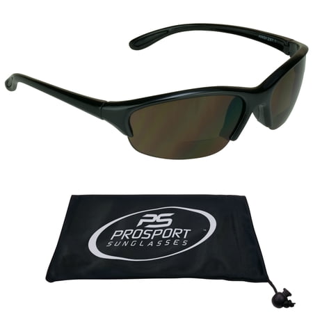 proSPORT BIFOCAL Safety Sunglass Readers Ambder Wrap Around Men Women