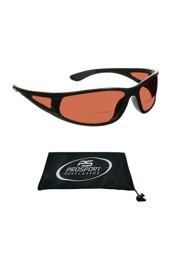 proSPORT BIFOCAL Sunglass Reader Sport Wrap Around HD Amber Blue Block Men Women