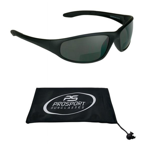 proSPORT BIFOCAL Sunglass Safety Reader Sport Wrap Z87 Men & Women Gray