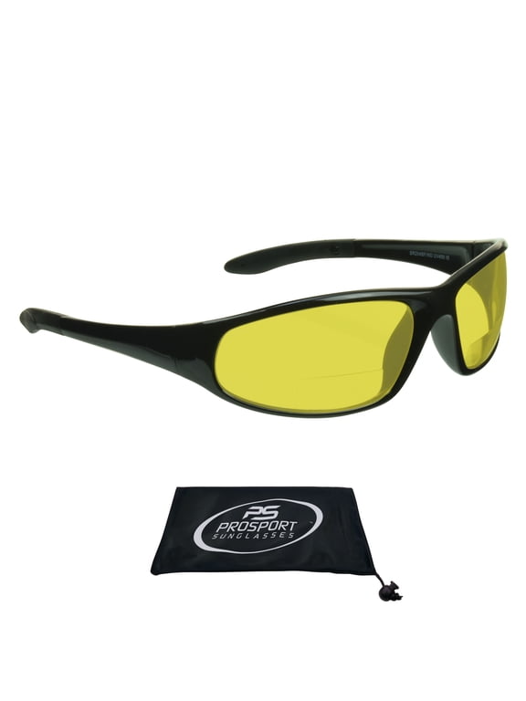 proSPORT BIFOCAL Sunglass Safety Reader Sport Wrap Z87 Men & Women Yellow
