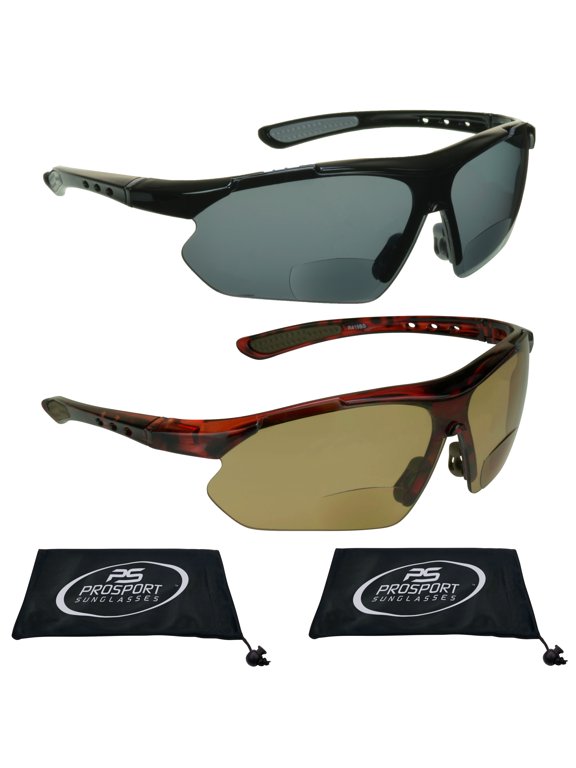 proSPORT BIFOCAL Wrap Around Adult Sport Tinted Poly-Carbonate Reading Glasses