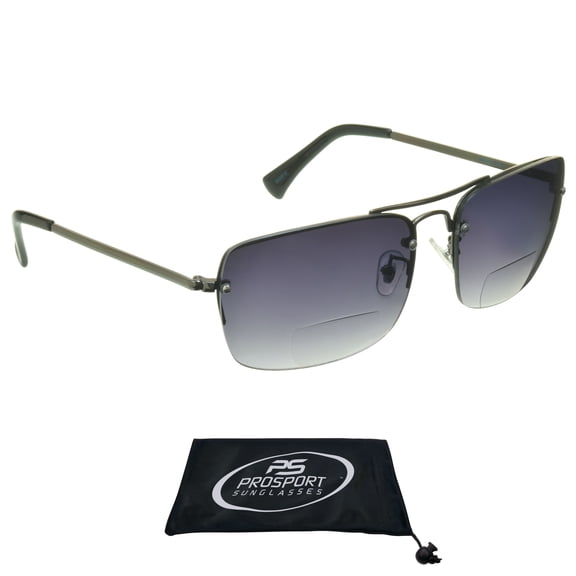 proSPORT Bifocal Aviator Reader Men Women Reading Sunglass Gradient Smoke Lens