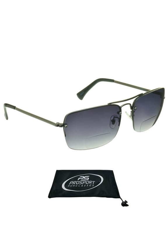 proSPORT Bifocal Aviator Reader Men Women Reading Sunglass Gradient Smoke Lens