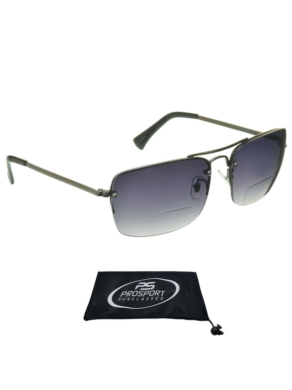 proSPORT Bifocal Aviator Reader Men Women Reading Sunglass Gradient Smoke Lens