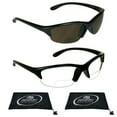 thumbnail image 1 of proSPORT Bifocal Reader Sunglasses for Men & Women | Semi Rimless ANSI Z87 Safety Rated Protective Sunglasses| Black Frame Brown + Clear Lenses, 1 of 7