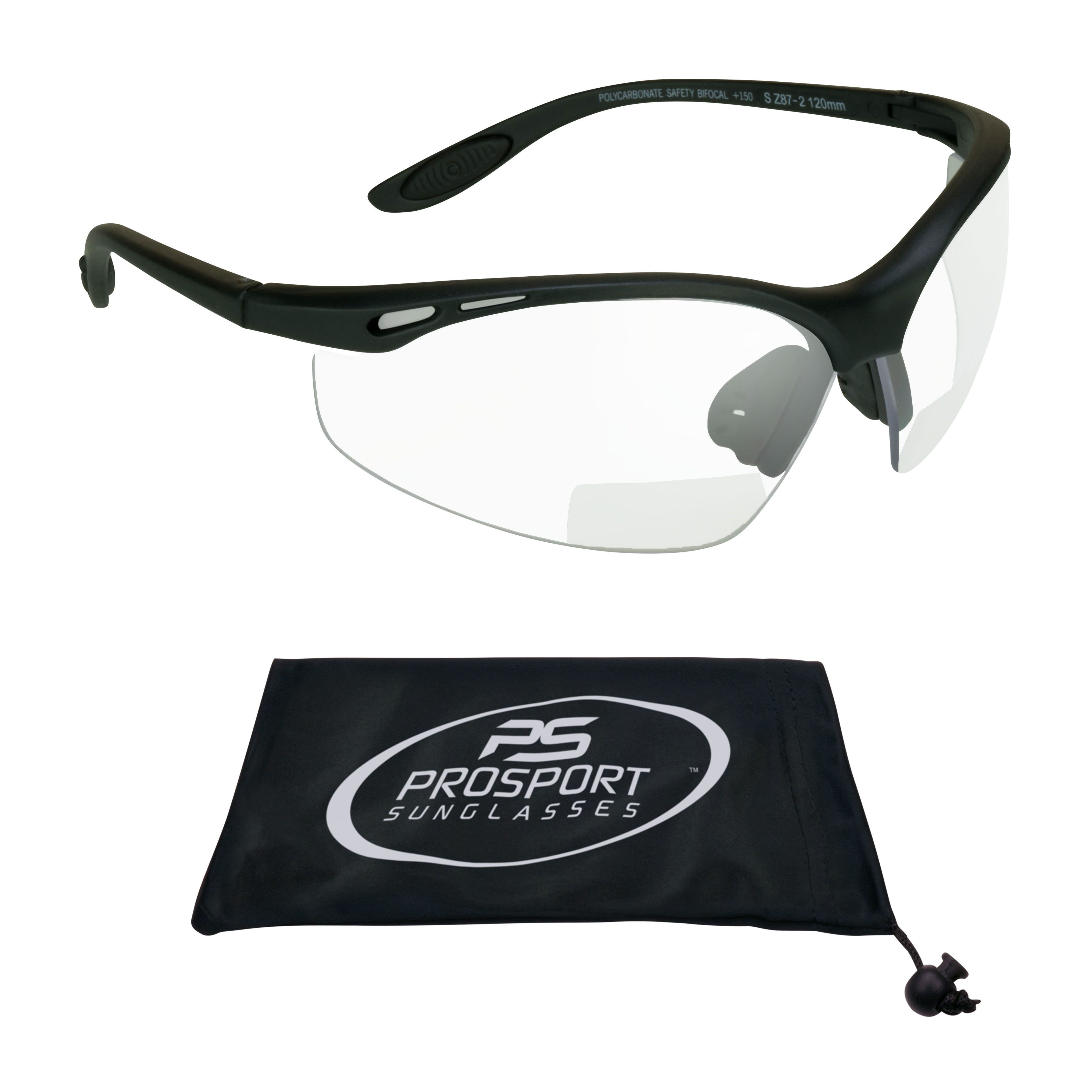 proSPORT Safety Sunglasses for Men Women Wrap-Around Sport Dark Smoke Black  Frame : : Clothing, Shoes & Accessories