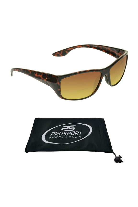proSPORT Bifocal Sunglass Reader Blue Blocking Reading HD Brown Frame Men Women