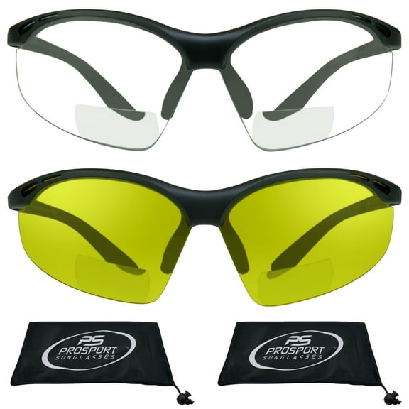 proSPORT Bifocal sunglass Safety Reader Z87 Wrap Around No Slip Grip