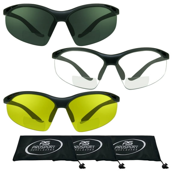 proSPORT Bifocal sunglass Safety Reader Z87 Wrap Around No Slip Grip