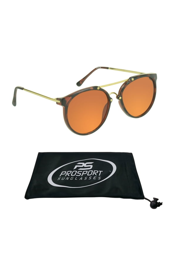 proSPORT Blue Light Blocker Aviator Sunglass Sleep Better Computer Screen Orange Amber Lens Anti Migraine Brown Tortoise Frame