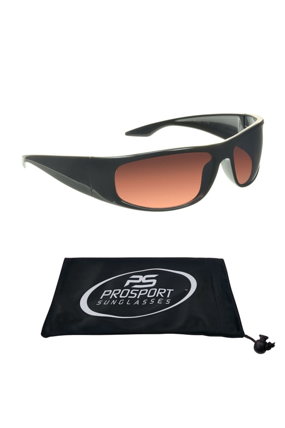 proSPORT Hd Blue Light Blocking Sunglass Men Women High Definition Amber Lens Black Frame