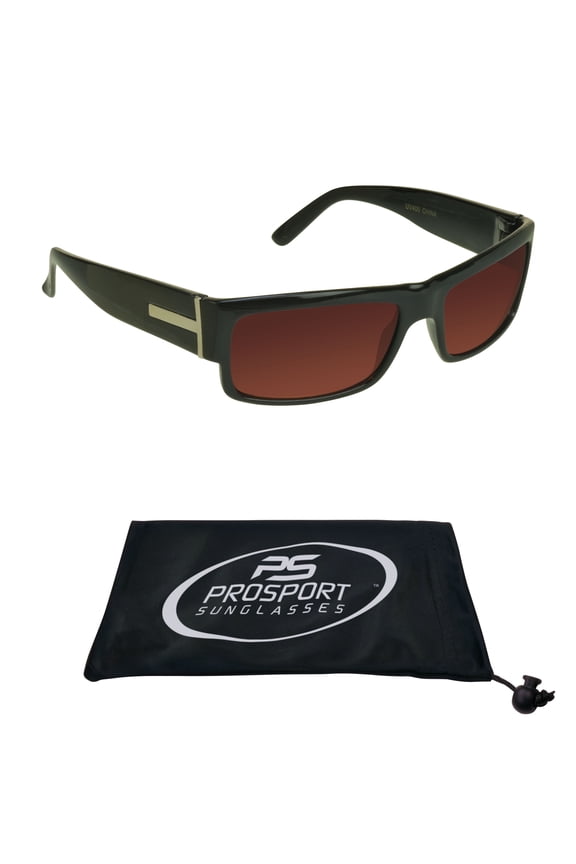 proSPORT Hd Blue Light Blocking Sunglass Men Women High Definition Amber Lens Black Metal Frame