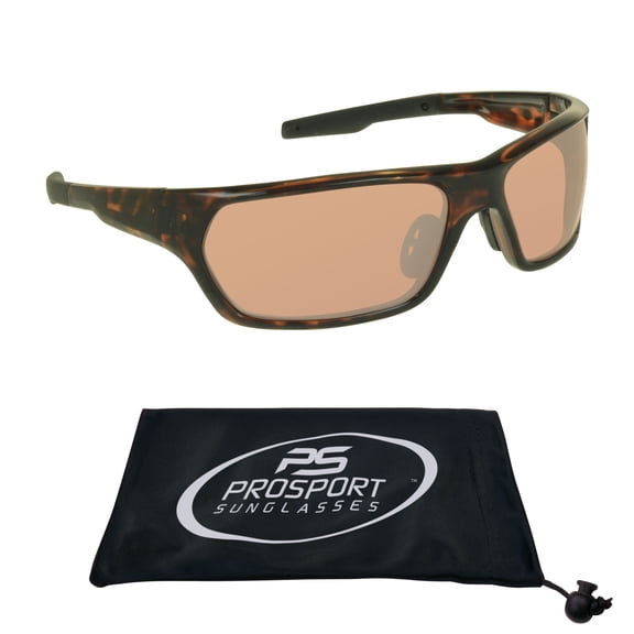 proSPORT Hd Blue Light Blocking Sunglass Men Women High Definition Amber Lens Glossy Tortoise Frame