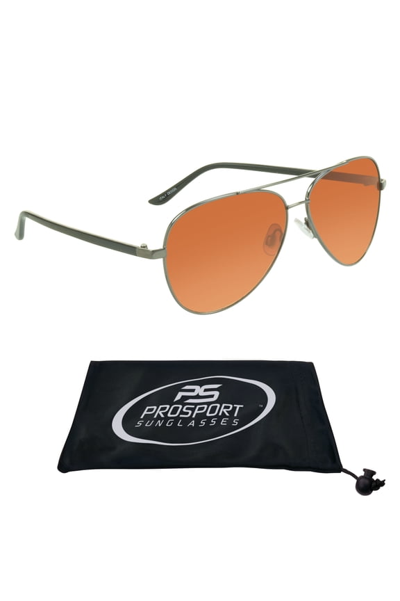 proSPORT Hd Blue Light Blocking Sunglass Men Women High Definition Amber Lens Metal Frame