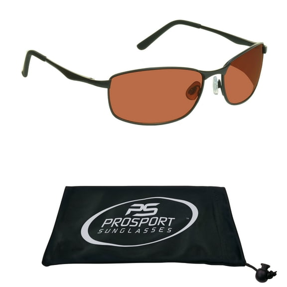 proSPORT Hd Blue Light Blocking Sunglass Men Women High Definition Amber Lens Metal Frame