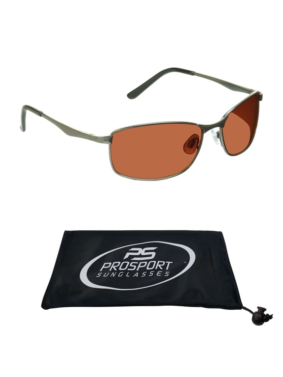proSPORT Hd Blue Light Blocking Sunglass Men Women High Definition Amber Lens Metal Frame