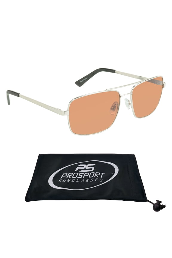 proSPORT Hd Blue Light Blocking Sunglass Men Women High Definition Amber Lens Metal Frame