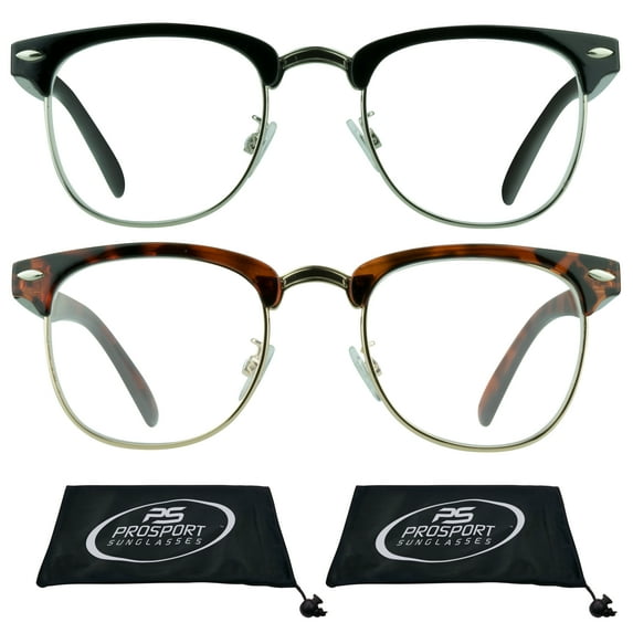 proSPORT Multifocal Progressive Trifocal Reading Glasses Men Women Horn Rimmed Black & Tortoise Frame