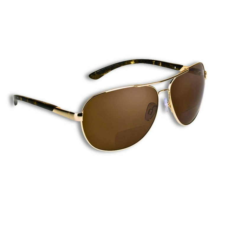 proSPORT Polarized BIFOCAL Sunglass Reader Aviator Men Women Gold