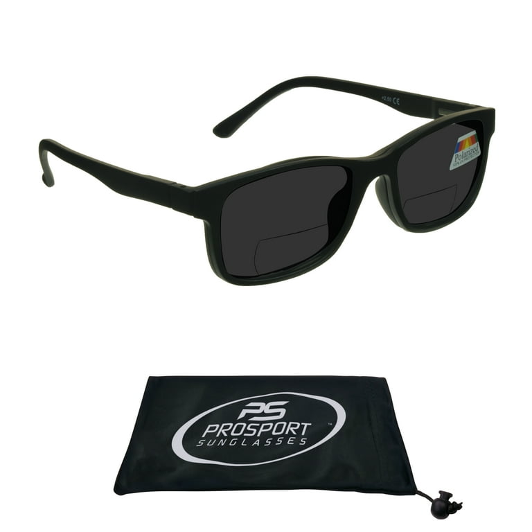 proSPORT Polarized Bifocal Readers Sunglass Black Frame
