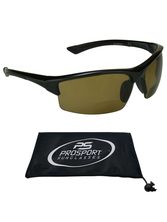 proSPORT Polarized Bifocal Reading Sunglass Reader Brown Lens Men and Women
