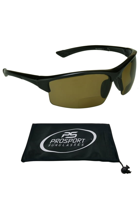 proSPORT Polarized Bifocal Reading Sunglass Reader Brown Lens Men and Women