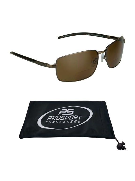 proSPORT Polarized Bifocal Sunglass Reader Aviator Anti-Glare Brown Men Women