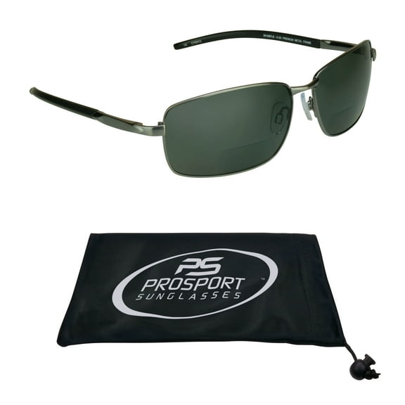 proSPORT Polarized Bifocal Sunglass Reader Aviator Anti-Glare Grey Men Women