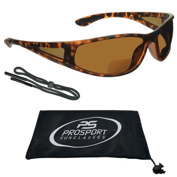 proSPORT Polarized Bifocal Sunglasses Wrap Around Side Shield for Men Women