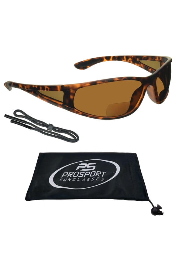 proSPORT Polarized Bifocal Sunglasses Wrap Around Side Shield for Men Women