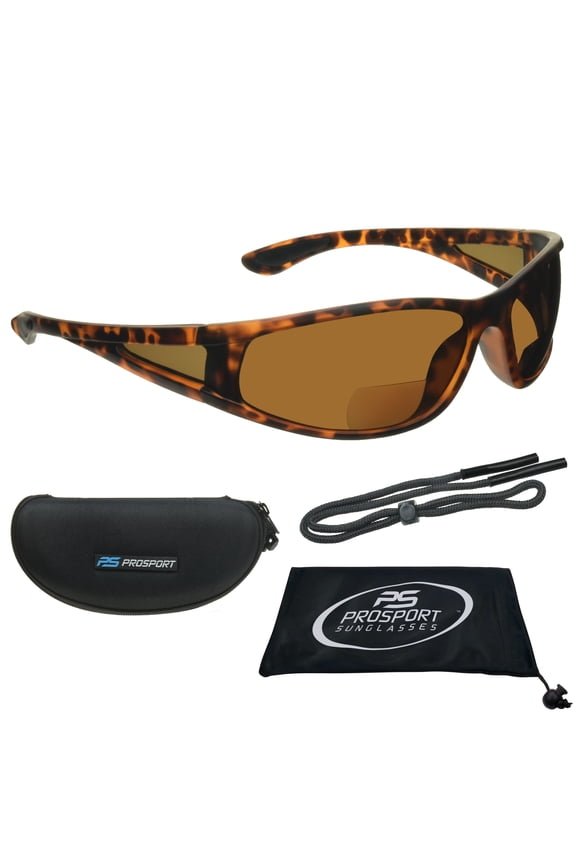 proSPORT Polarized Bifocal Sunglasses Wrap Around Side Shield for Men Women