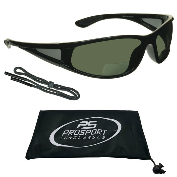 proSPORT Polarized Bifocal Sunglasses Wrap Around Side Shield for Men Women