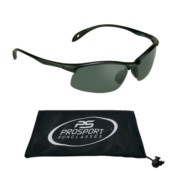 proSPORT Polarized Sunglass Men Women Light-Weight Semi-Rimless