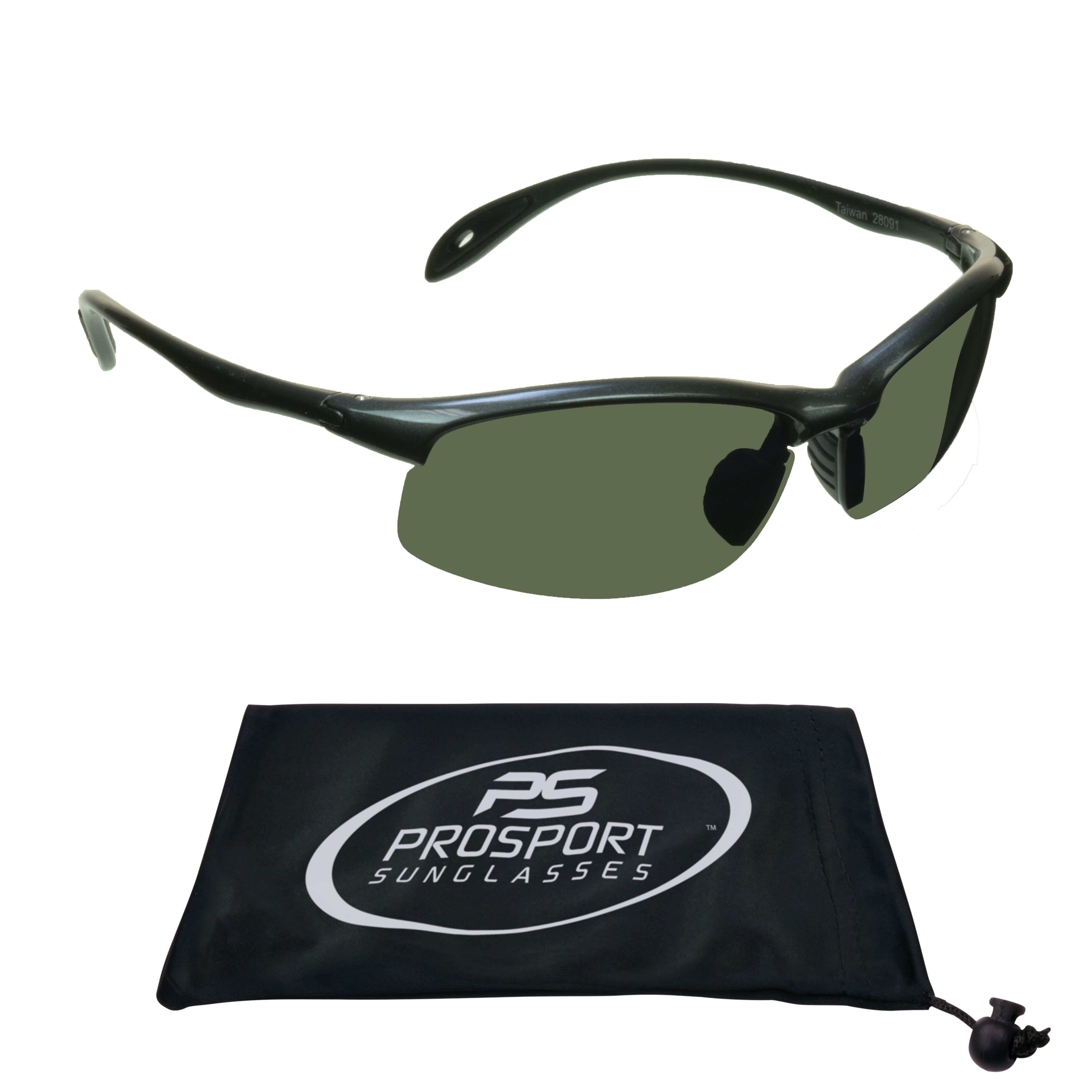 proSPORT Polarized Sunglass Men Women Light-Weight Semi-Rimless