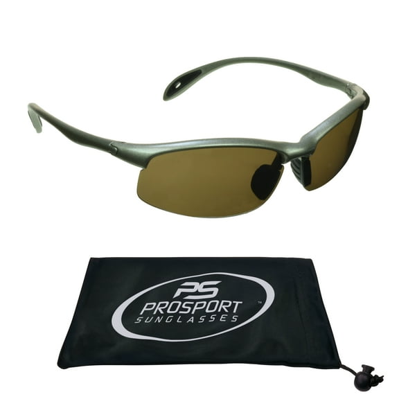 proSPORT Polarized Sunglass Men Women Light-Weight Semi-Rimless