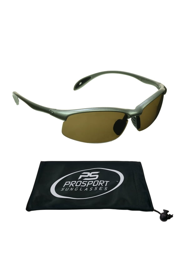 proSPORT Polarized Sunglass Men Women Light-Weight Semi-Rimless