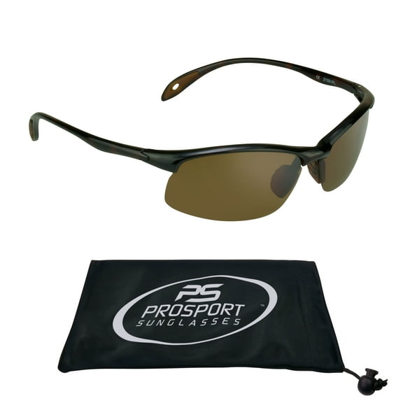 proSPORT Polarized Sunglass Men Women Light-Weight Semi-Rimless