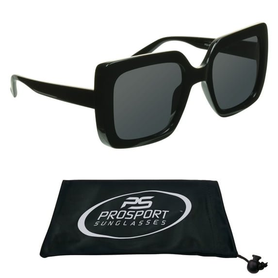 proSPORT Polarized Sunglass Women Anti-Glare Square Oversized Cat Eye Classic Frame