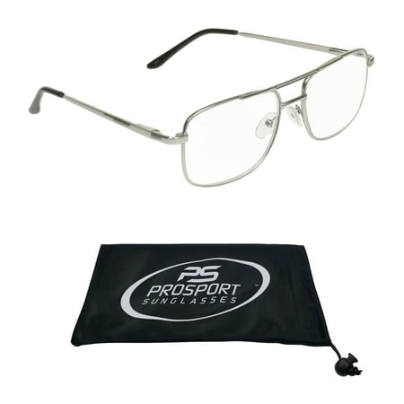 proSPORT Progressive Multifocal Aviator Reading Trifocal Glasses Silver Men Women
