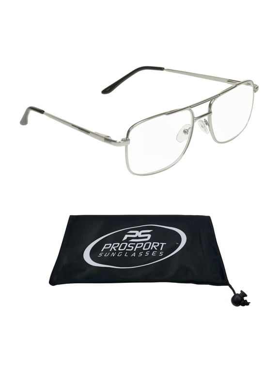 proSPORT Progressive Multifocal Aviator Reading Trifocal Glasses Silver Men Women